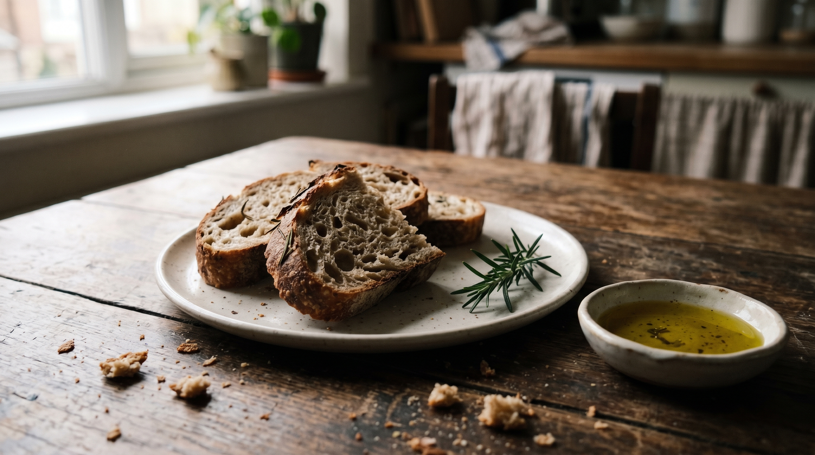 Fresh Baked Rosemary Sourdough Bread